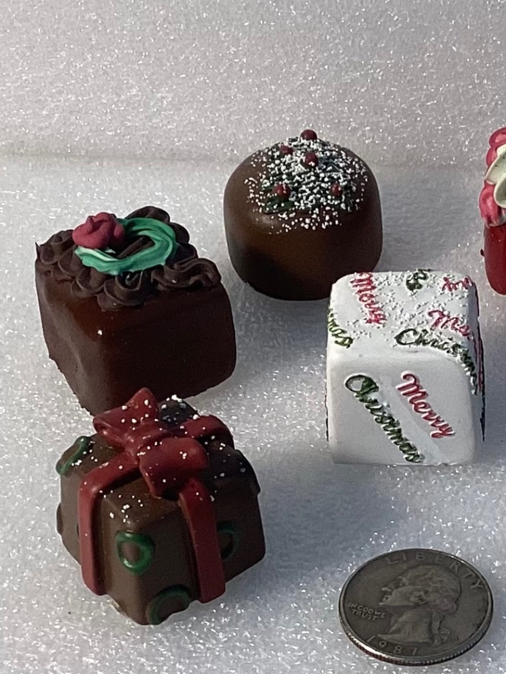 Fake faux 7 Christmas candy decor